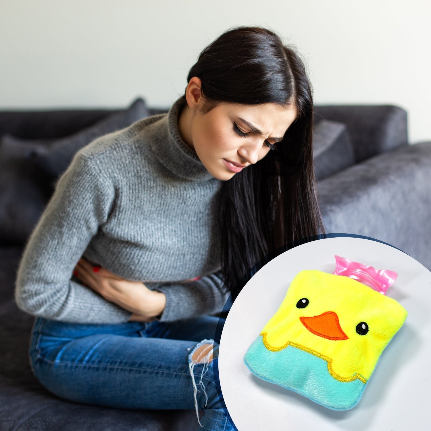 6524 Yellow Duck design small Hot Water Bag with Cover for Pain Relief, Neck, Shoulder Pain and Hand, Feet Warmer, Menstrual Cramps. 6524 Yellow Duck design small Hot Water Bag with Cover for Pain Relief, Neck, Shoulder Pain and Hand, Feet Warmer, Menstrual Cramps.
